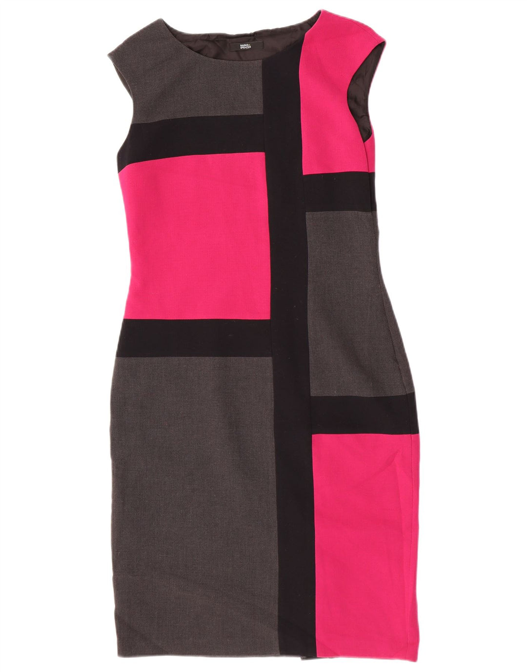 Marks & Spencer Damen Etuikleid UK 10 Small Mehrfarbiger Farbblock