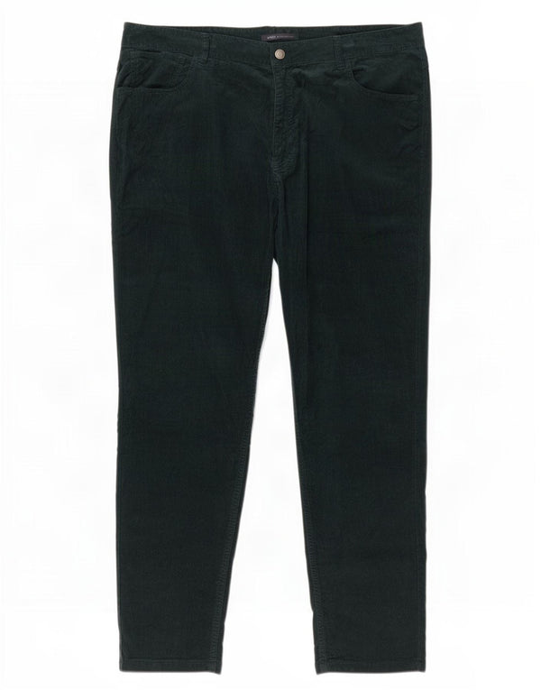 Marks & Spencer Damen Tapered Cordhose UK 20 2XL W40 L28 Grün