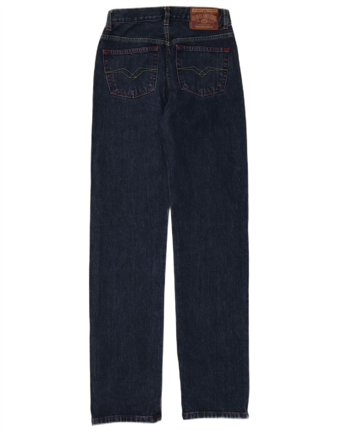 Replay Damen Straight Jeans W25 L32 Blaue Baumwolle