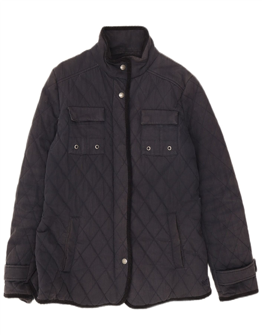 Crew Clothing Damen Steppjacke UK 12 Medium Marineblau Baumwolle