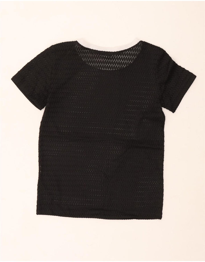 Durchsichtiges T-Shirt-Oberteil für Damen von Zara, UK 10, Größe S, Schwarz