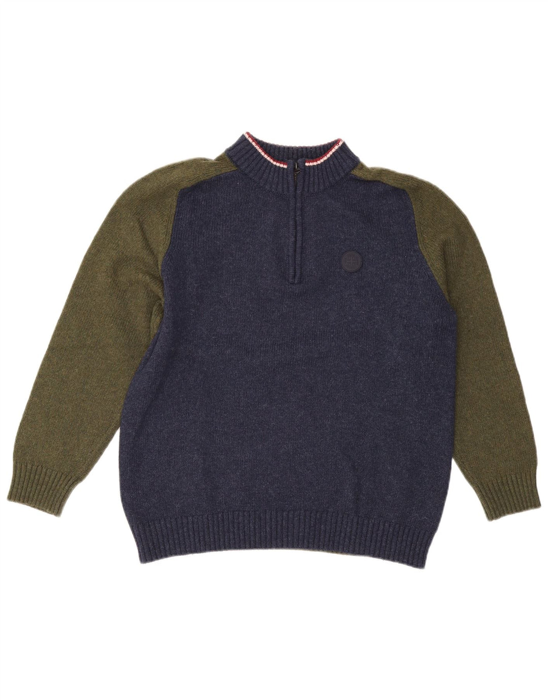 PEPE Jeans Herren-Pullover mit Reißverschluss am Hals, groß, marineblau, Colourblock-Wolle