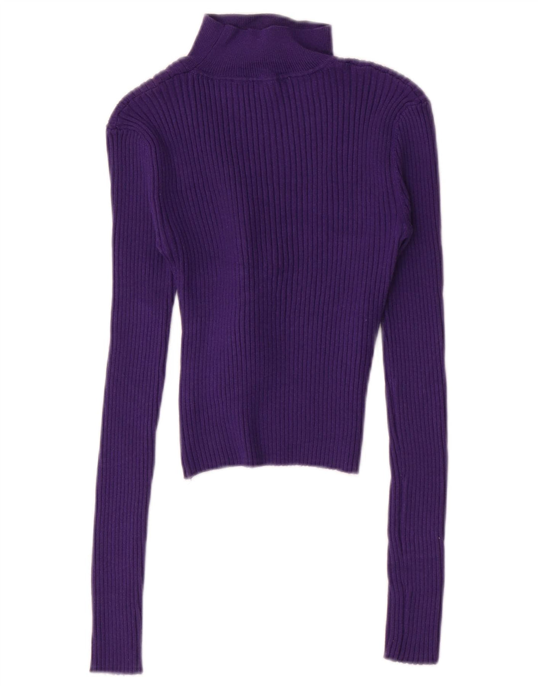 Zara Damen Crop Top Langarm UK 8 Small Lila Viskose