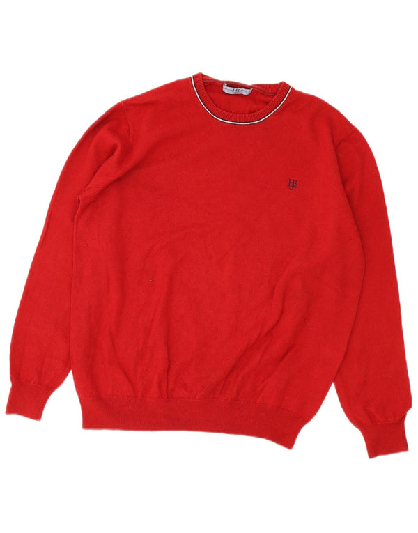 Harmont & Blaine Damen-Pullover mit Rundhalsausschnitt, UK 20 2XL, rote Baumwolle