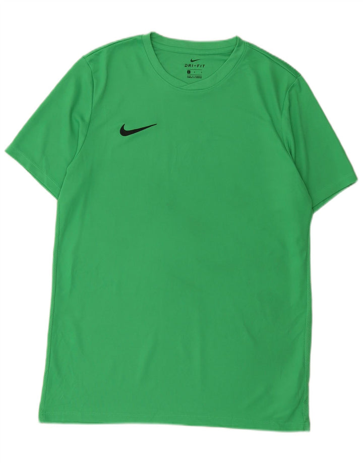 Nike Herren Dri Fit T-Shirt Top Large Grün Polyester