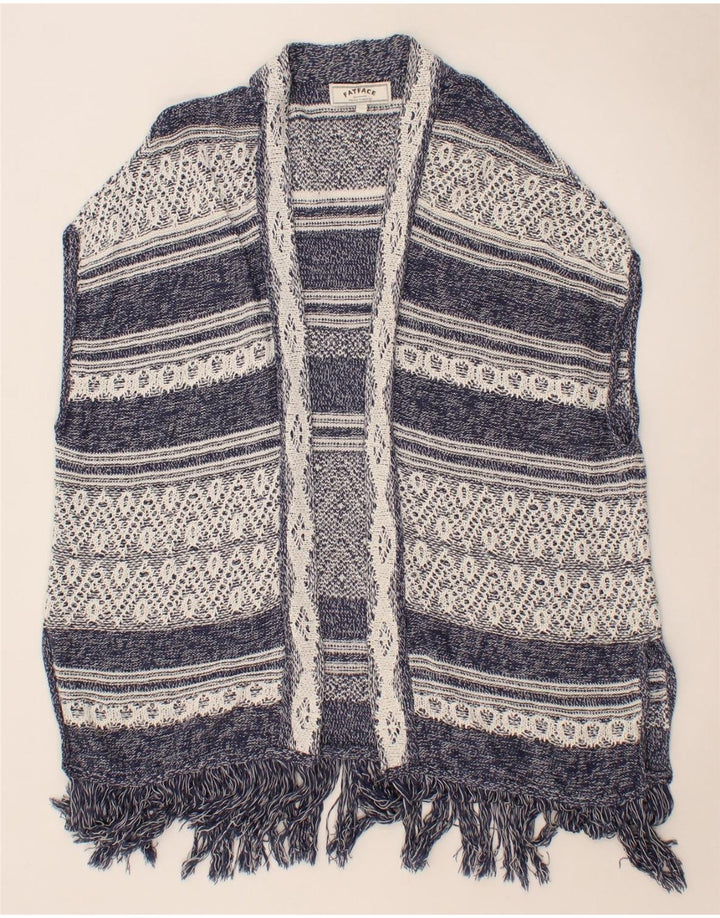 FAT FACE Womens Oversized Cardigan Sweater UK 10 Small Blue Fair Isle Vintage Fat Face and Second-Hand Fat Face from Messina Hembry 