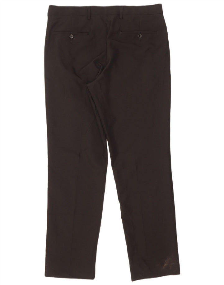 Marks & Spencer Herren-Chinohose mit gerader Passform und normaler Passform, W34, L31, Schwarz