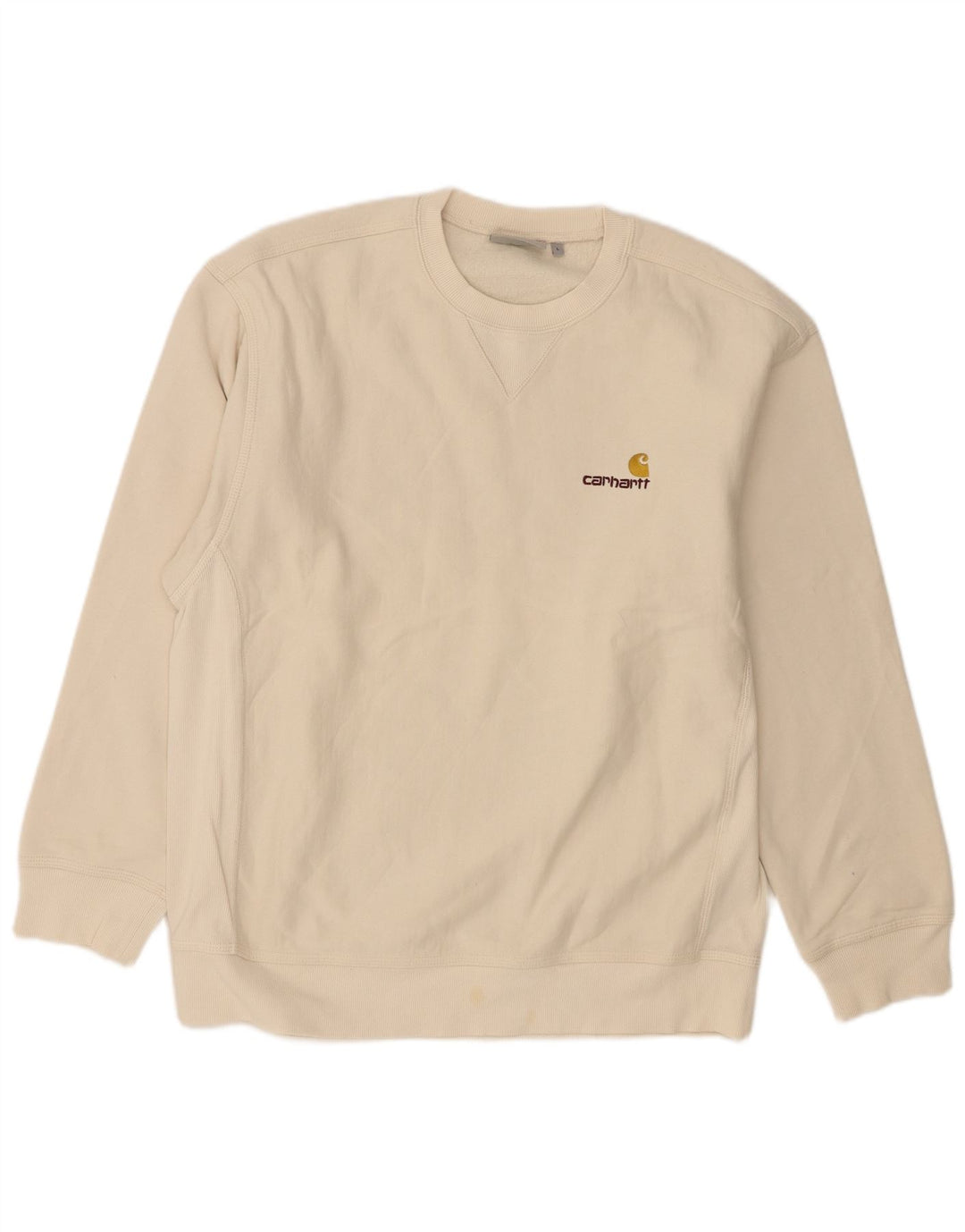 Carhartt Herren Sweatshirt Pullover Large Beige Baumwolle