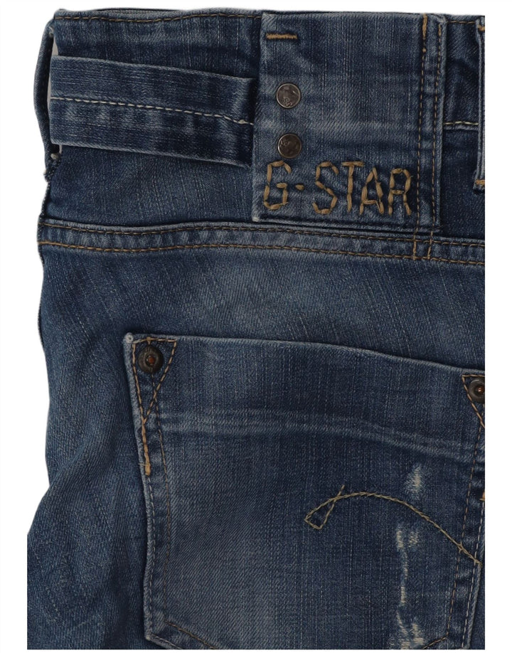 G-STAR Damen Distressed Straight Jeans W29 L30 Blau
