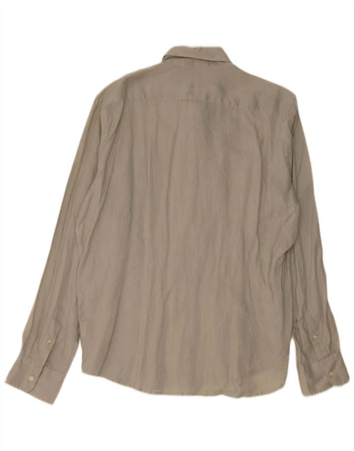 Conte of Florence Herrenhemd 2XL Graues Leinen