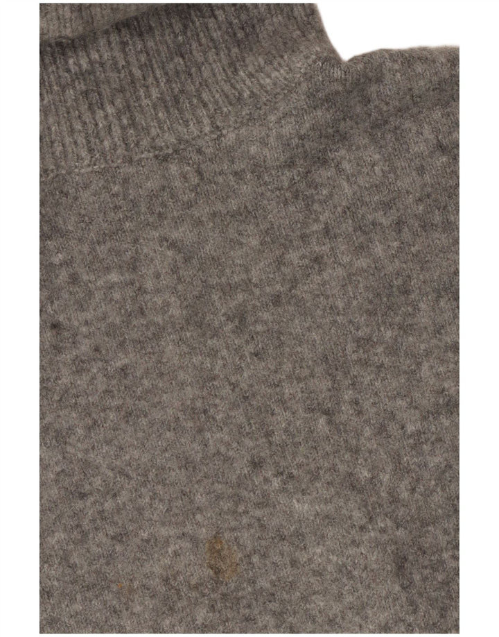 Zara Damen-Pullover mit Rollkragen, übergroß, Gr. 10, Small, Grau, Acryl