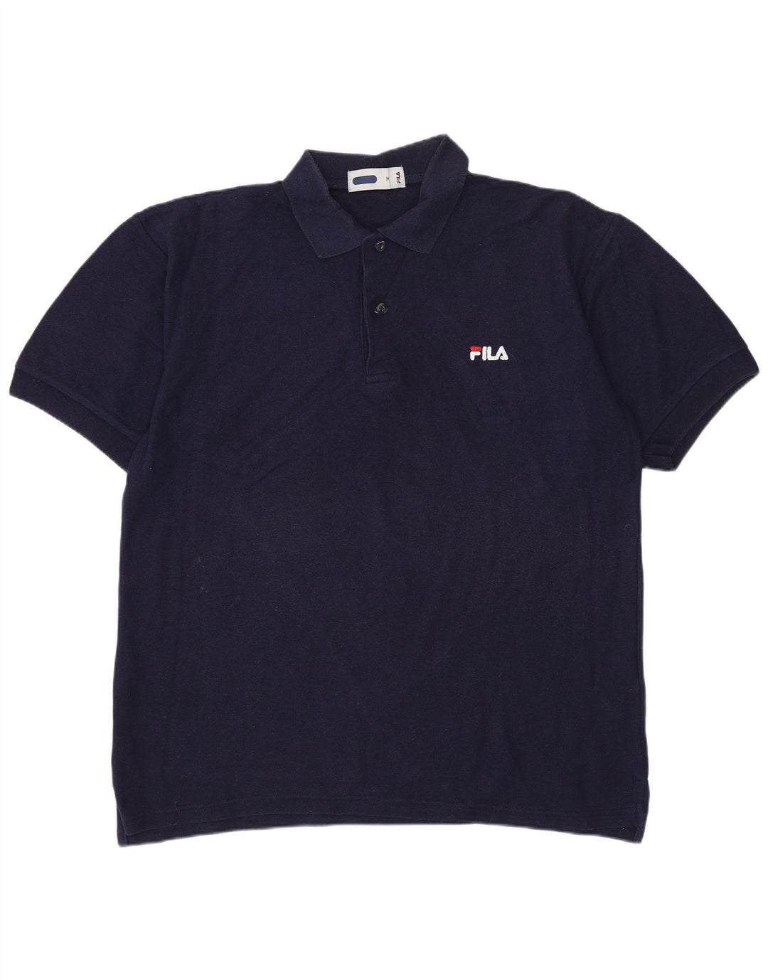 Fila Herren-Poloshirt aus mittlerer marineblauer Baumwolle