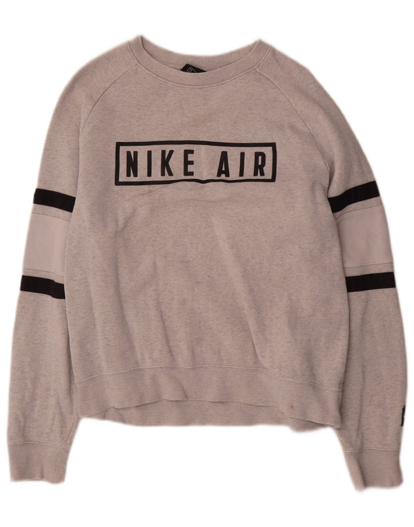 Nike Damen-Sweatshirt in Übergröße, Gr. 10, Größe S, grau gefleckte Baumwolle