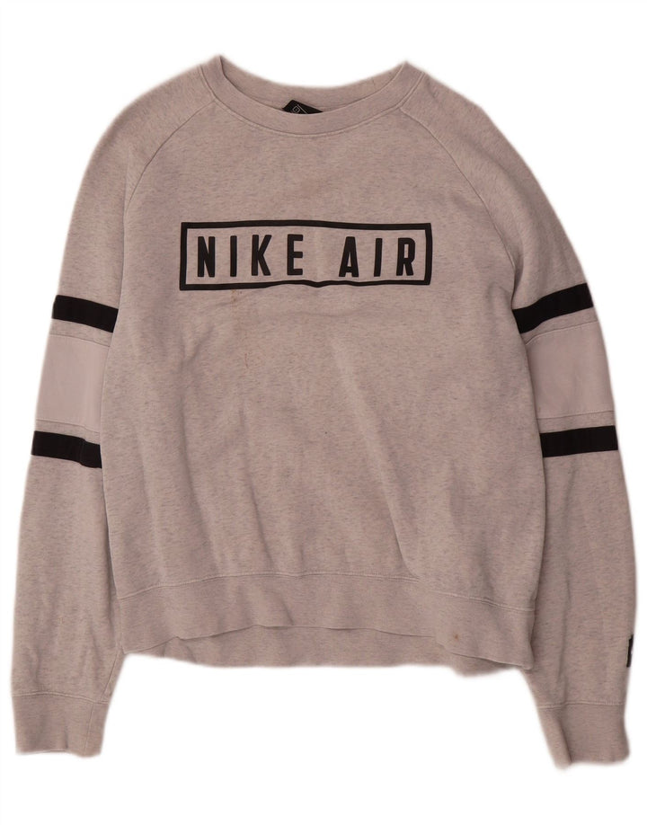 Nike Damen-Sweatshirt in Übergröße, Gr. 10, Größe S, grau gefleckte Baumwolle