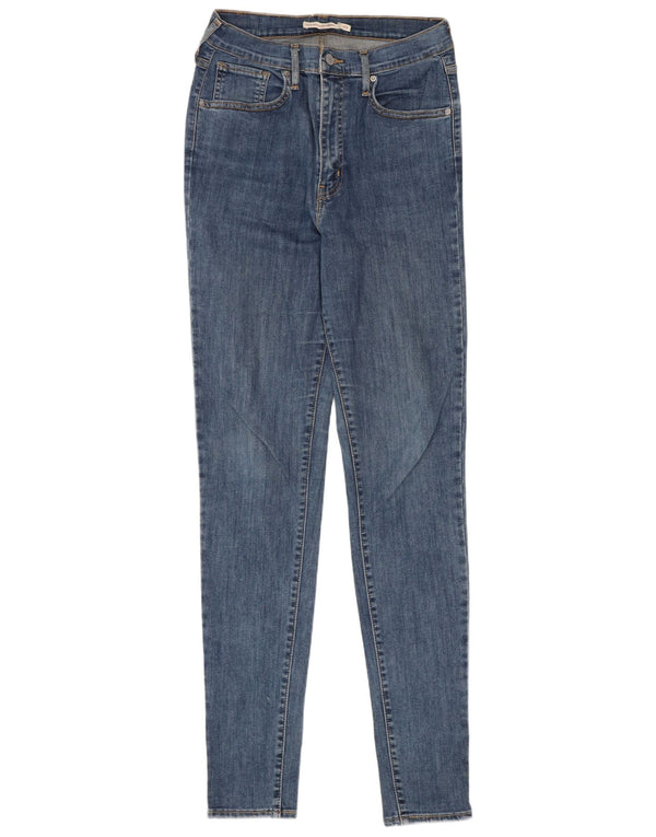 Levi's Damen Mile High Super Skinny Jeans UK 12 Medium W29 L32 Blaue Baumwolle