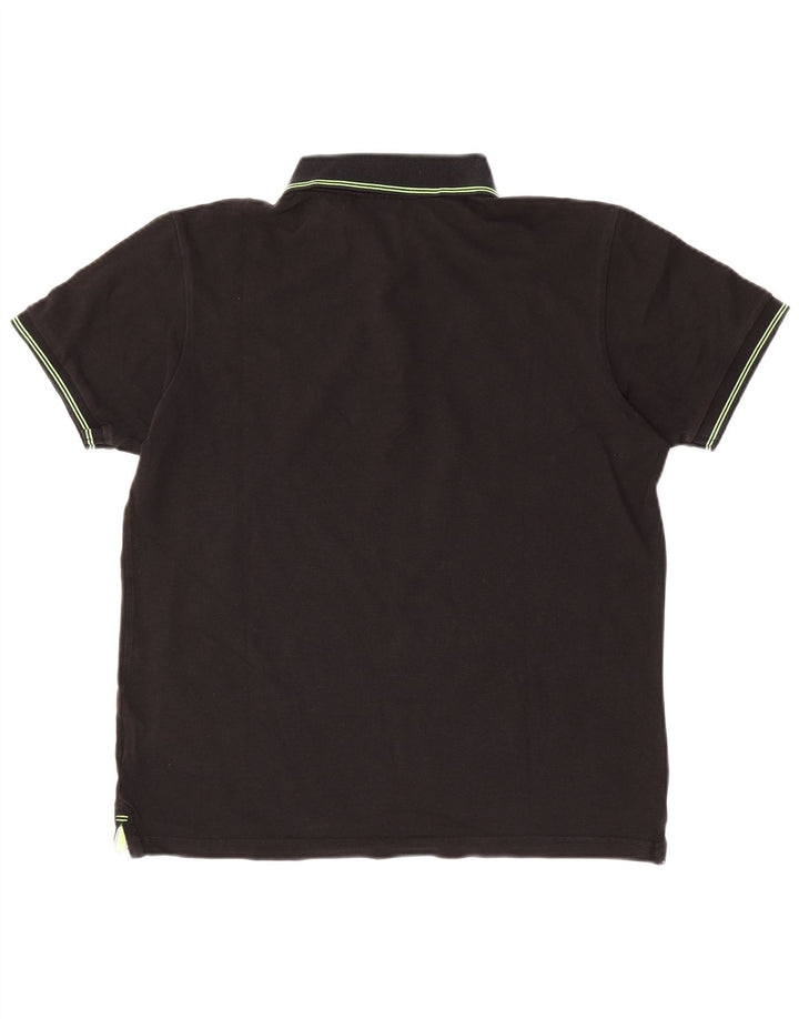 Rifle Herren-Poloshirt, groß, aus schwarzer Baumwolle
