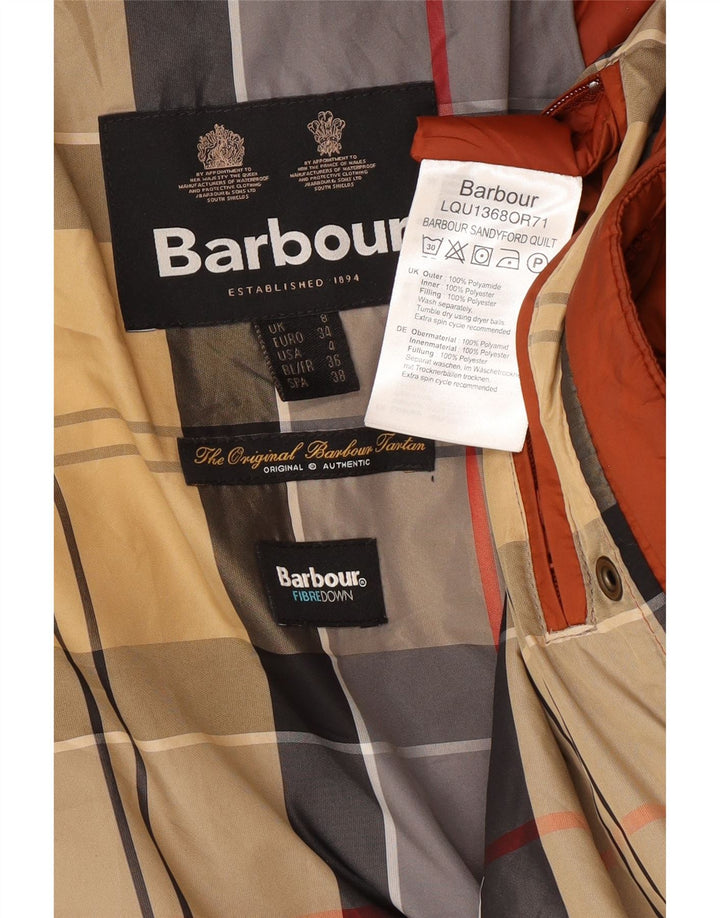 Barbour Damen-Kapuzenübergroßer, gepolsterter Mantel, Größe S, Braun, Polyamid