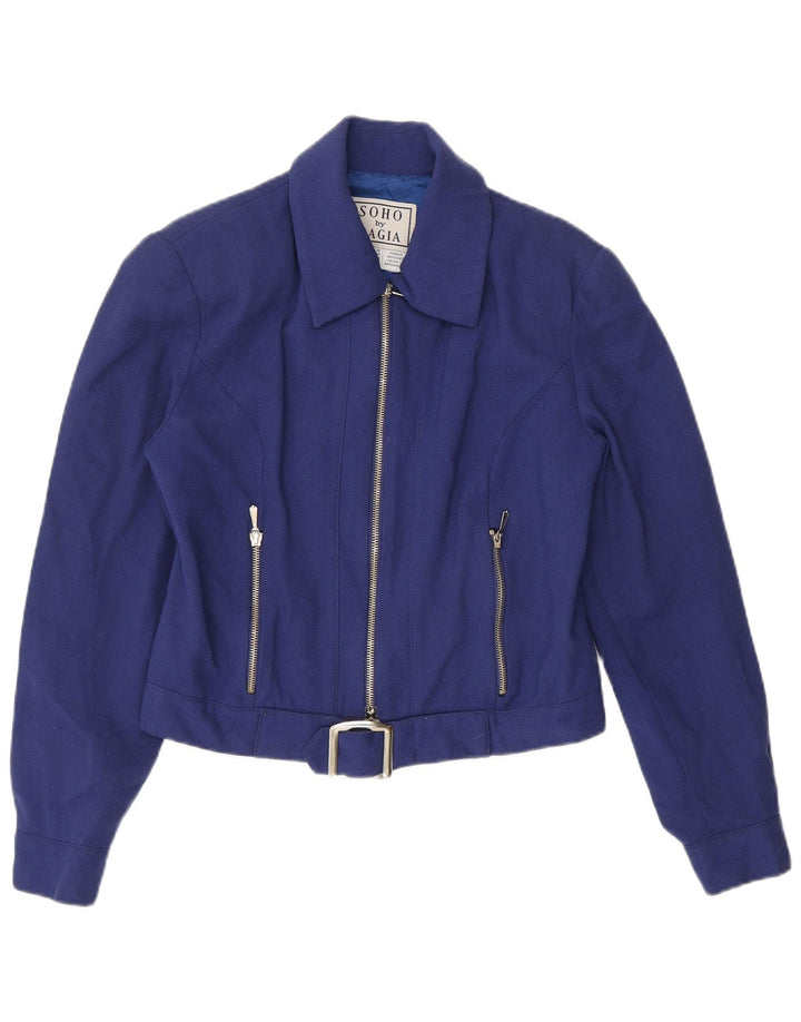 Magia Damen Soho Bomberjacke UK 10 Small Marineblau