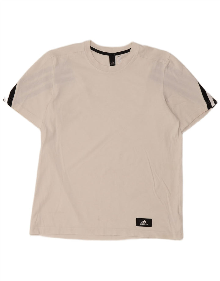Adidas Herren T-Shirt Top Mittelweiße Baumwolle