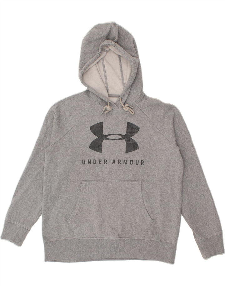 UNDER ARMOUR Mens Graphic Hoodie Jumper Small Grey Vintage Under Armour and Second-Hand Under Armour from Messina Hembry 