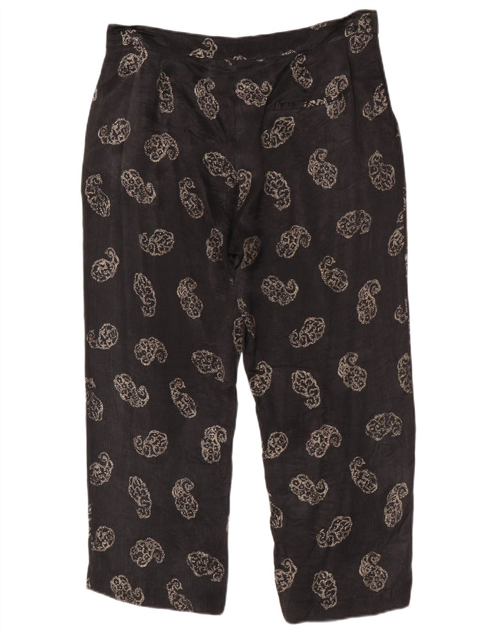 Kurze Hose von Zara für Damen, Größe L, W30, L24, Schwarz, Paisleymuster