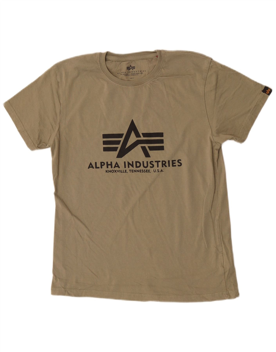 Alpha Industries Herren-T-Shirt mit Grafik, Größe S, Khaki, Baumwolle