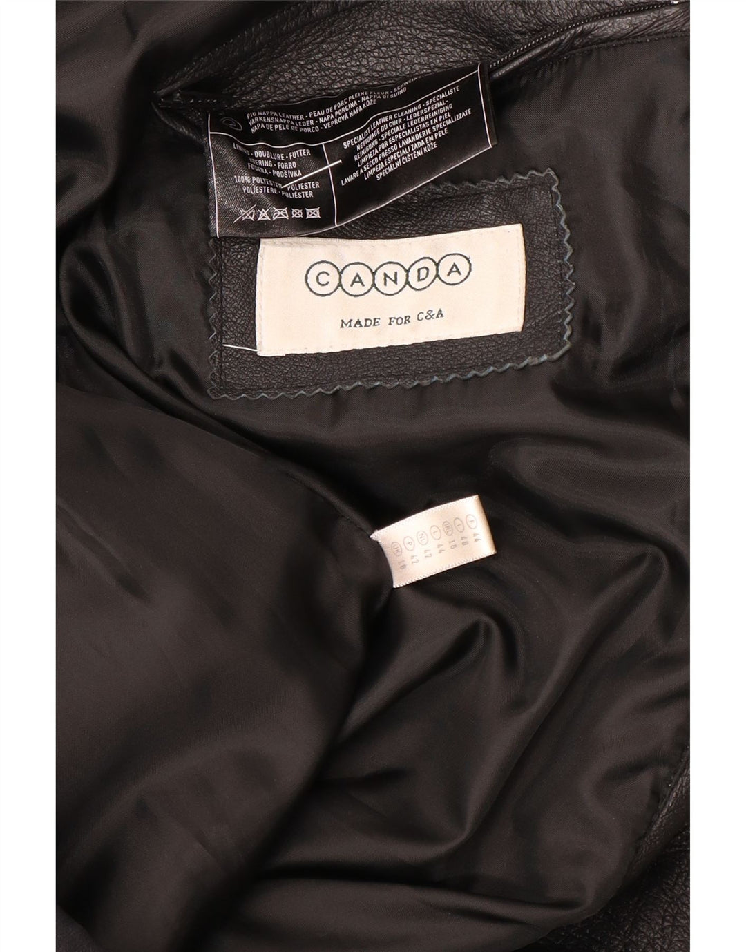 Canda Damen Lederjacke UK 16 Großes schwarzes Leder