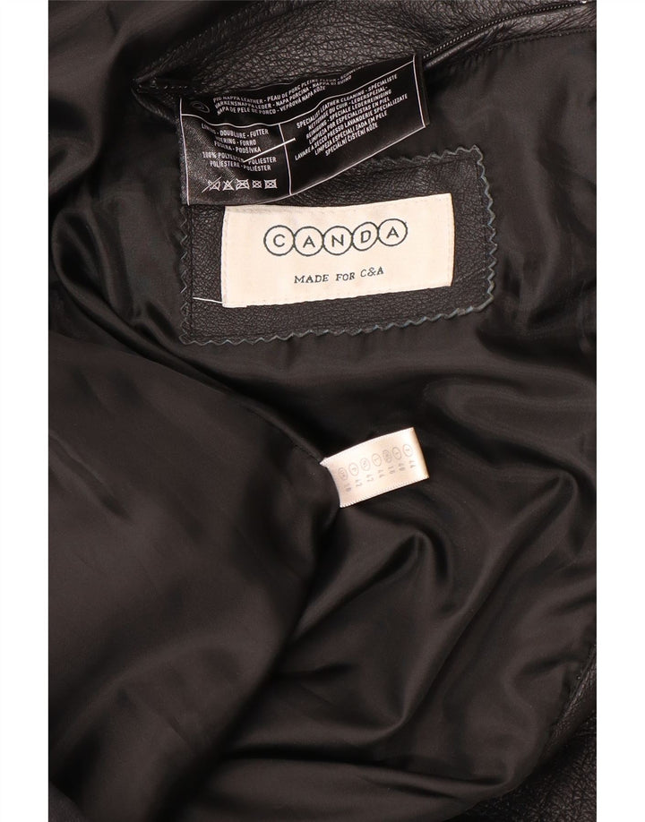 Canda Damen Lederjacke UK 16 Großes schwarzes Leder