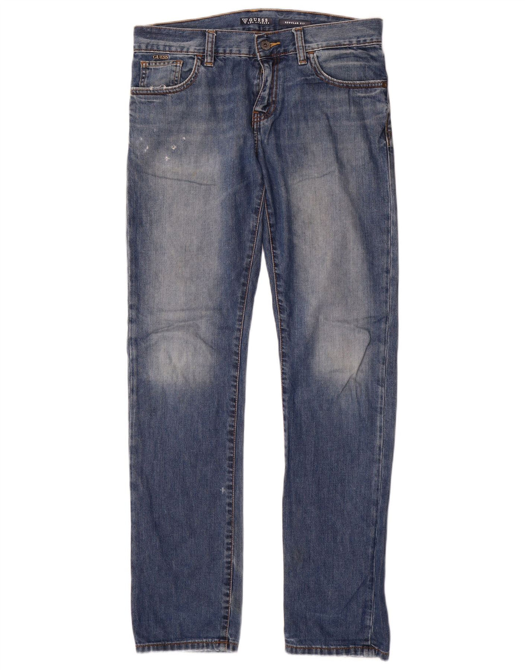 Guess Distressed-Jeans für Jungen, normale Passform, gerade Passform, 15–16 Jahre, W32, L33, Blau