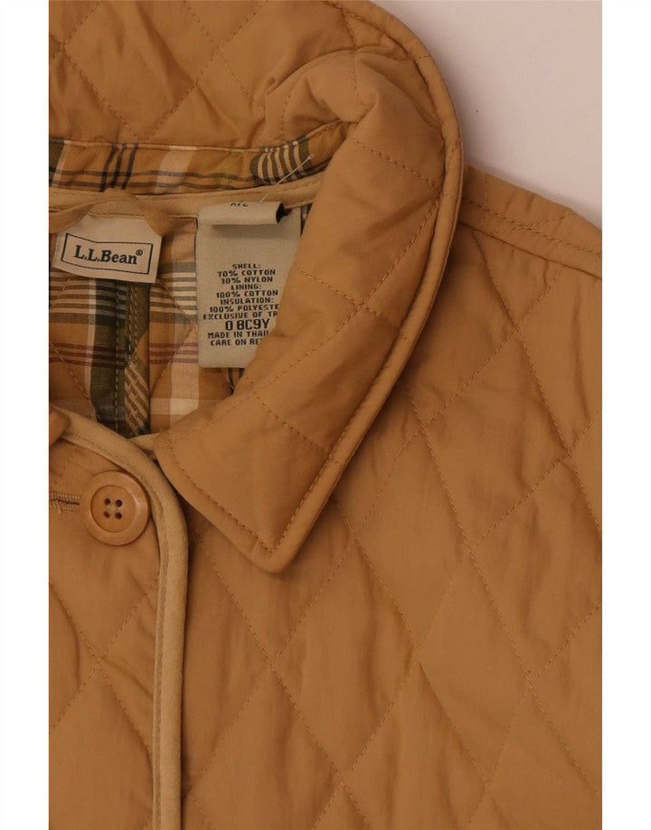 L.L.Bean Damen Steppjacke UK 16 Large Beige Baumwolle