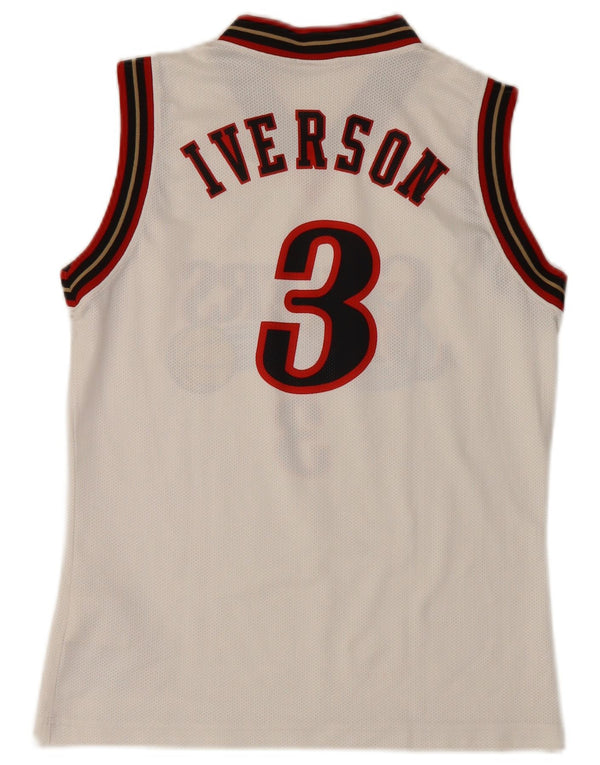 Champion NBA-Grafik-Weste für Jungen, 11–12 Jahre, Größe L, Weiß, Farbblock