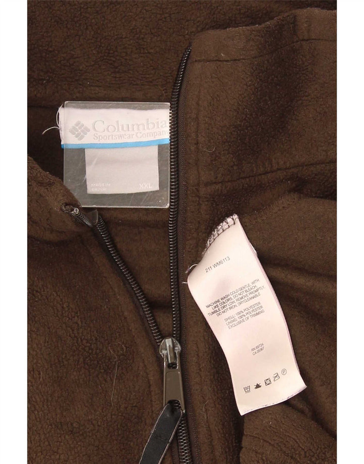 Columbia Herren Fleecejacke UK 44 2XL Braunes Polyester