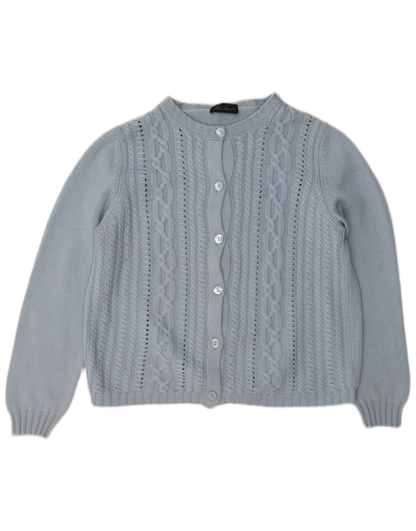 Luisa Spagnoli Damen Strickjacke Pullover UK 16 Große blaue Wolle