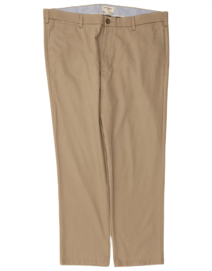 DOCKERS Herren Slim Tapered Chinohose W40 L29 Beige Baumwolle
