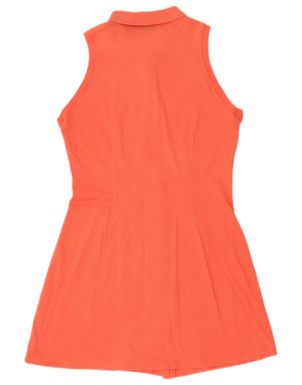 Sergio Tacchini Damen ärmelloses Hemdkleid IT 46 Large Orange