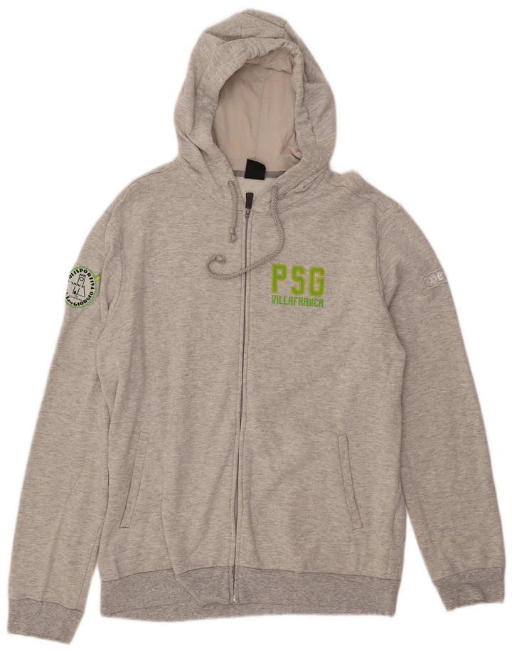 ERREA Damen-Kapuzenpullover mit Reißverschluss, XL, graue Baumwolle