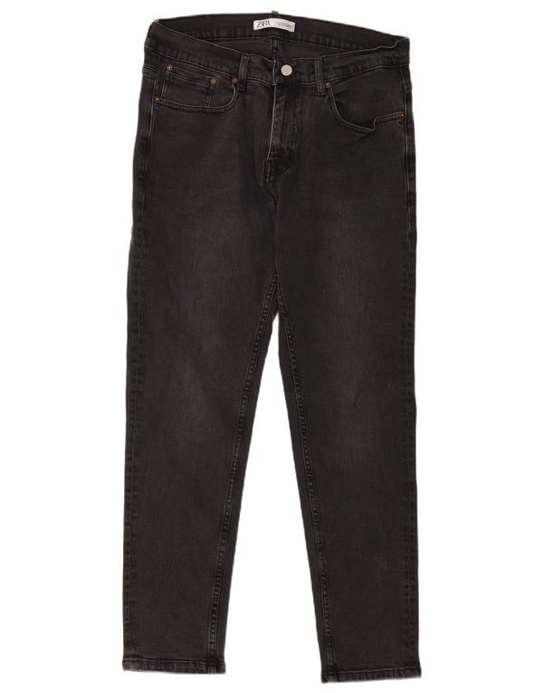 Zara Herren Skinny Jeans EU 44 Large W34 L29 Schwarze Baumwolle