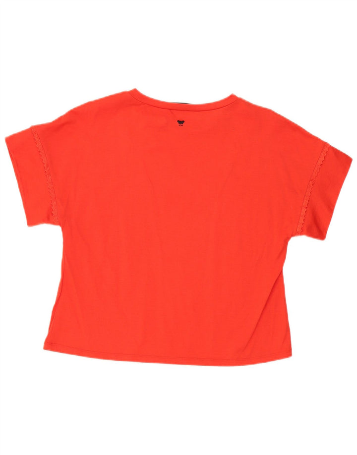 Max Mara Damen T-Shirt Top UK 14 Mittelrot