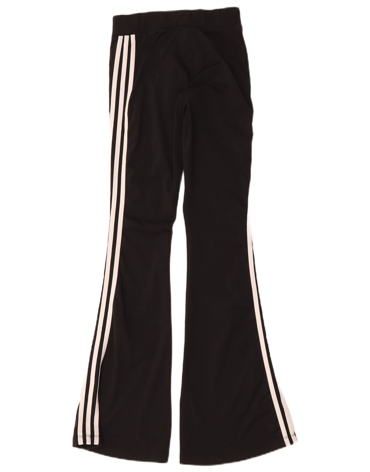 Adidas Damen Flare Leggings UK 8/10 Small Schwarz Polyester