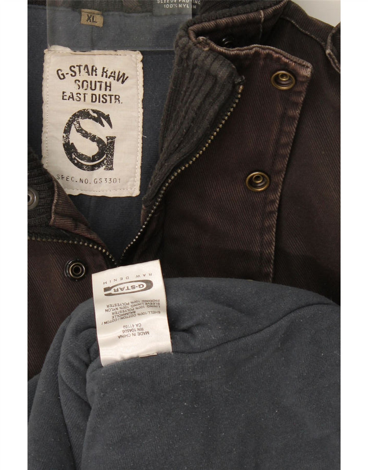 G-Star Herren Parka Jacke UK 42 XL Grau Baumwolle
