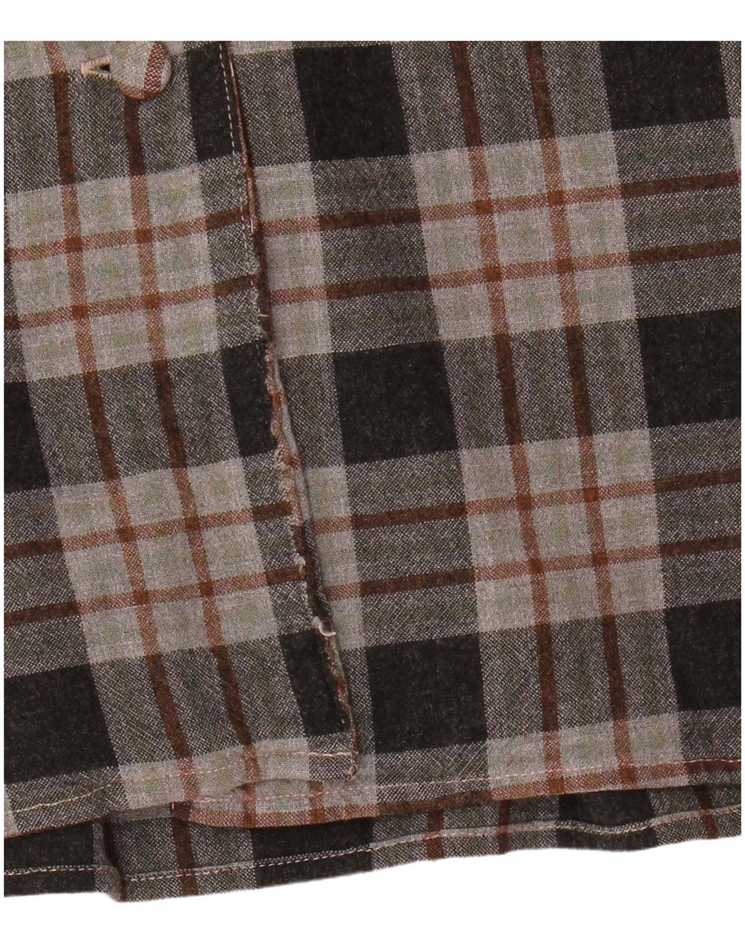Benetton Damen Flanellhemd UK 12 Mittelgrau karierte Viskose
