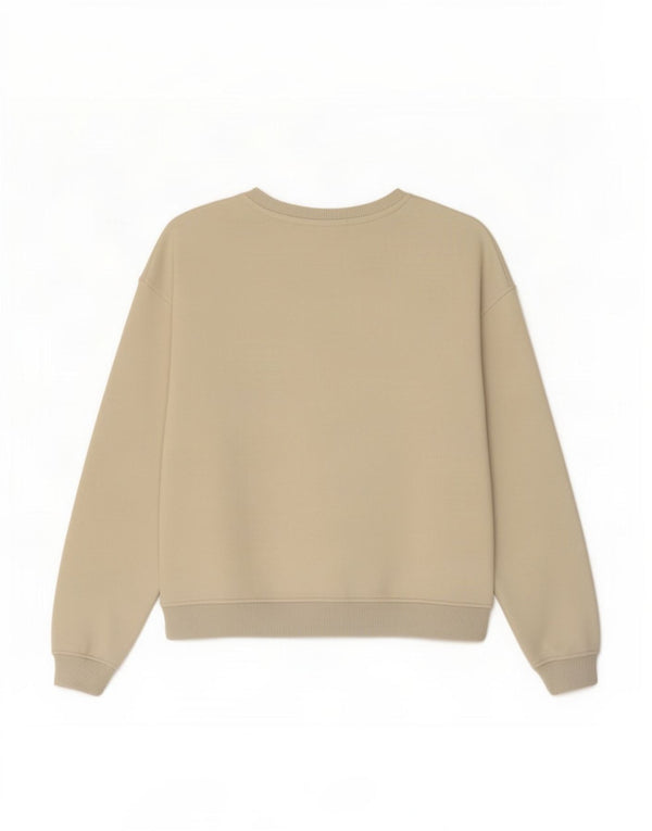 Calvin Klein Jeans Grafik-Sweatshirt für Mädchen, 15–16 Jahre, beige Baumwolle