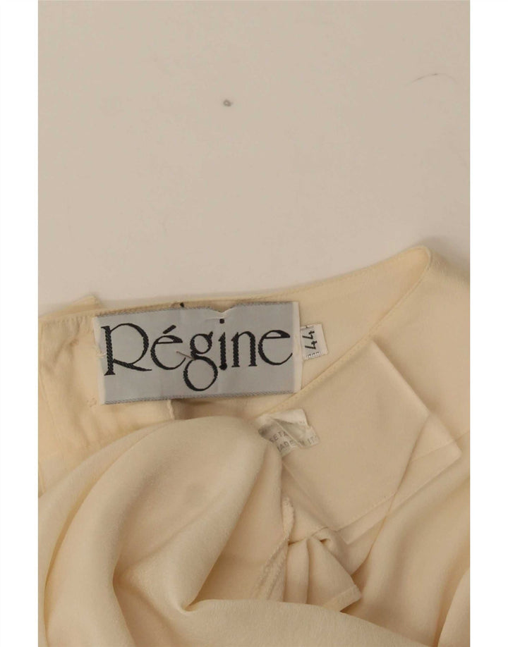 Regine Damen Hemdbluse IT 44 Mittelweiße Seide