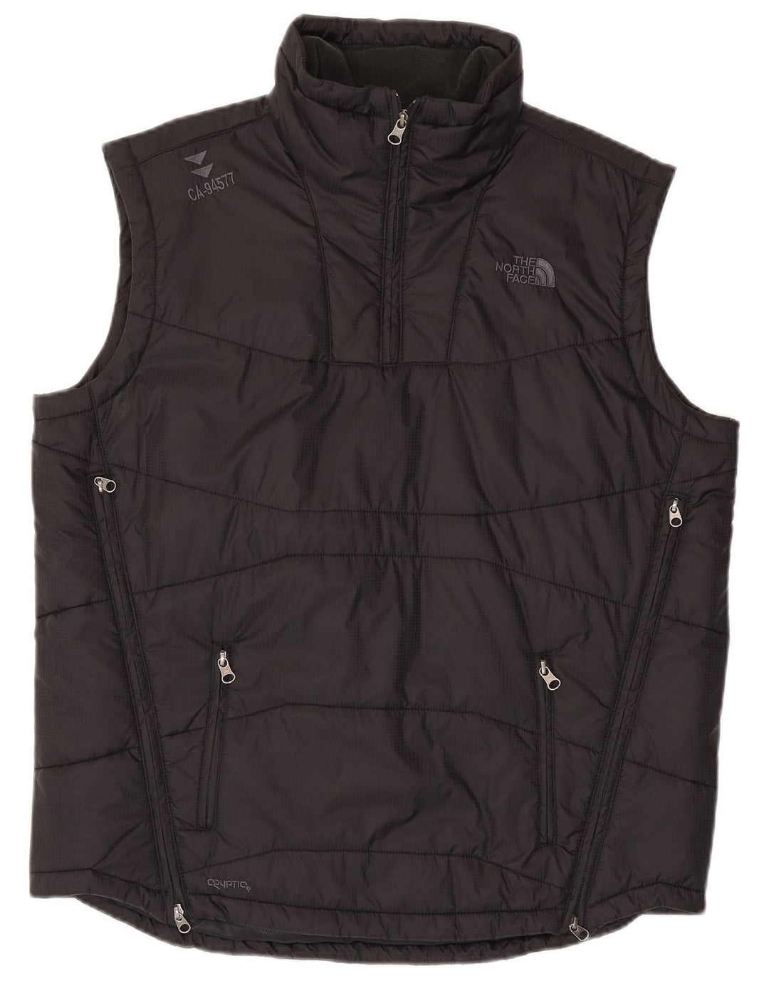 The North Face Herren-Pullover, gepolsterte Weste, UK 40, großes schwarzes Nylon
