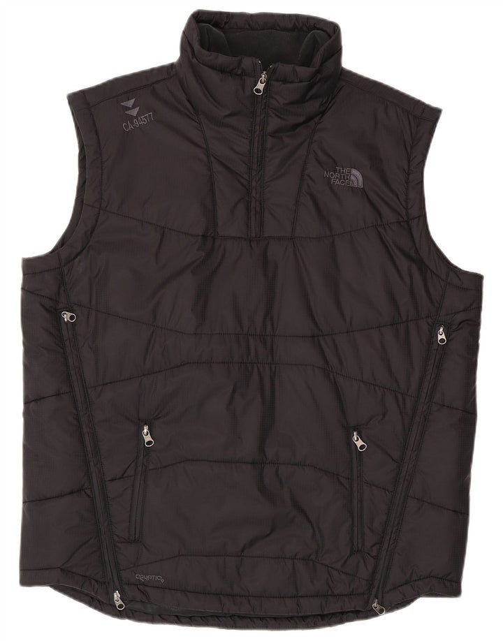 The North Face Herren-Pullover, gepolsterte Weste, UK 40, großes schwarzes Nylon