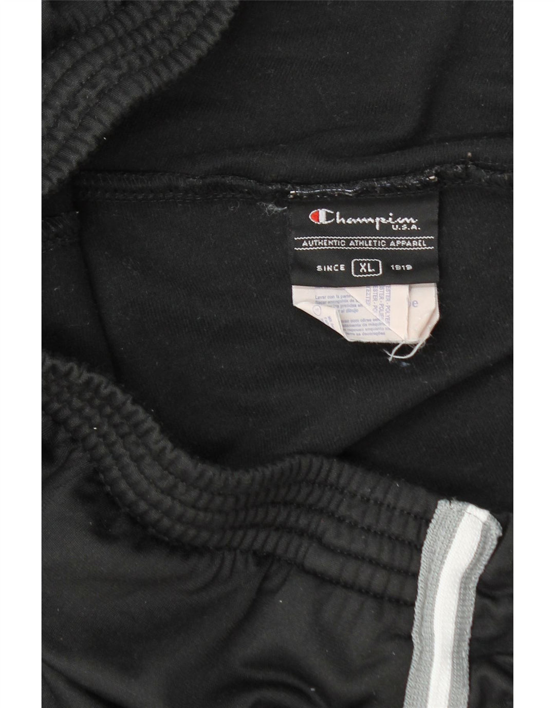 Champion Herren-Trainingshose XL, schwarzes Polyester