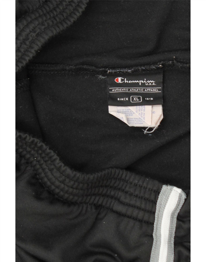 Champion Herren-Trainingshose XL, schwarzes Polyester