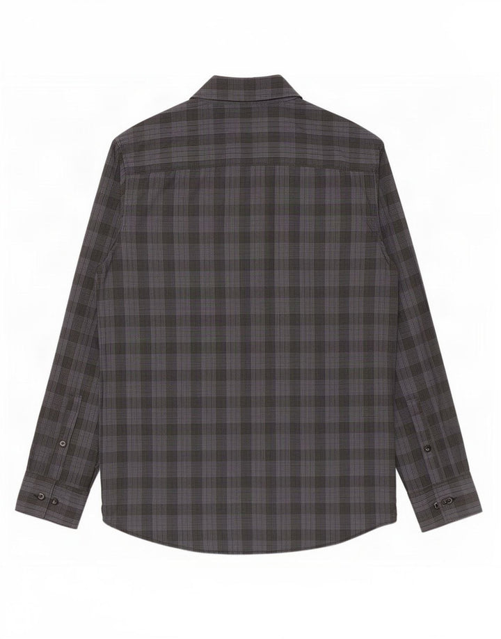 Calvin Klein Herren-Hemd mit moderner Passform, klein, grau kariert, Baumwolle