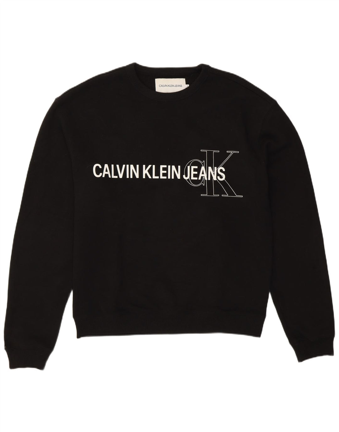 Calvin Klein Jeans Herren-Sweatshirt mit Grafik, mittelschwarze Baumwolle