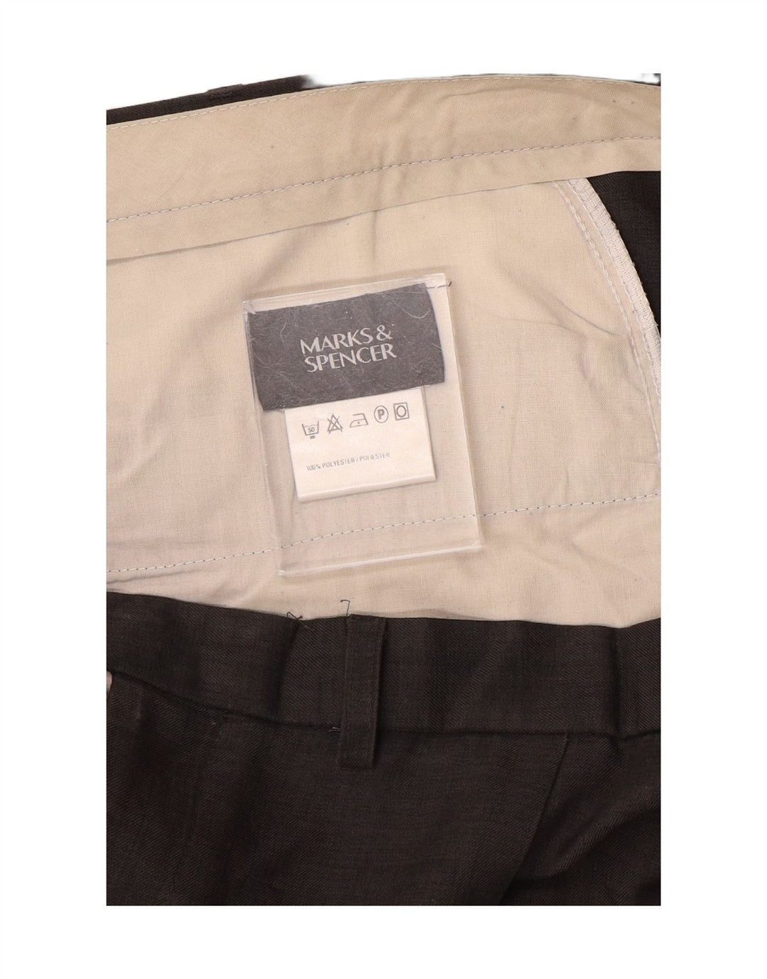 Marks & Spencer Herren-Anzughose mit Pegged-Anzug, W44, L29, graues Polyester